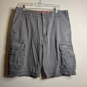 UNIONBAY Men's Survivor Belted Cargo Shorts, Grey Goose Size 34